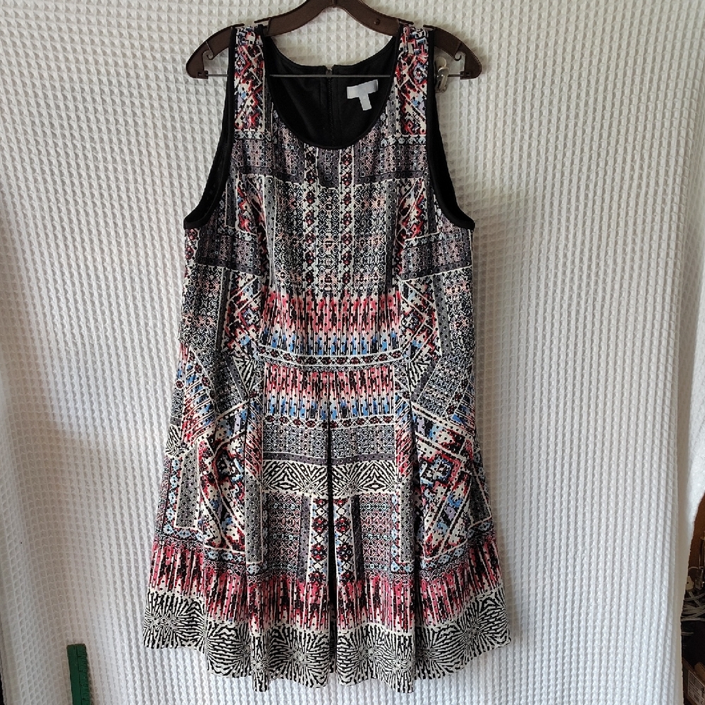 Harper Multicolor Geometric Midi Dress